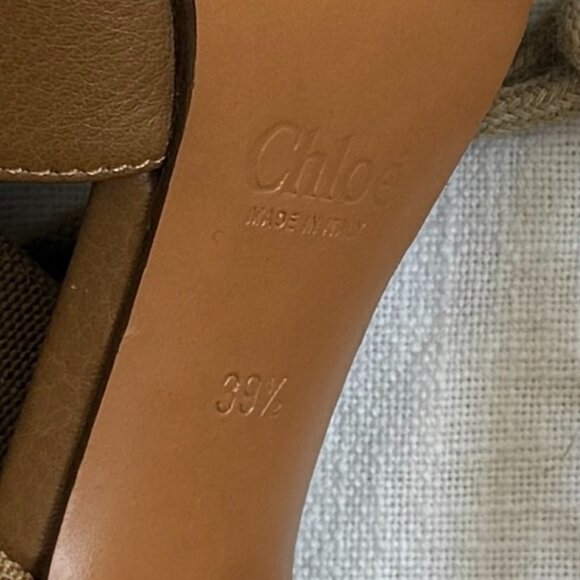 Chloe Brown Lace-Up Heeled Sandals - 39.5 - Picture 8 of 9